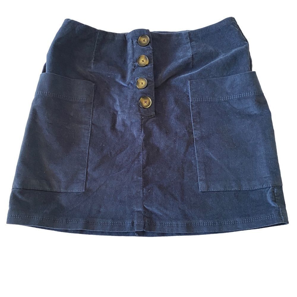 BDG Urban Outfitters Blue Velour Mini‎ Skirt Sz S
